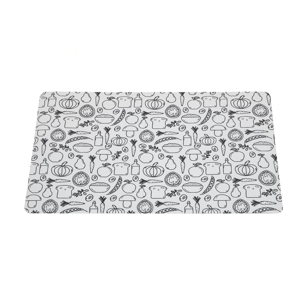 Doodle Print EVA Placemat Set of 4- Black