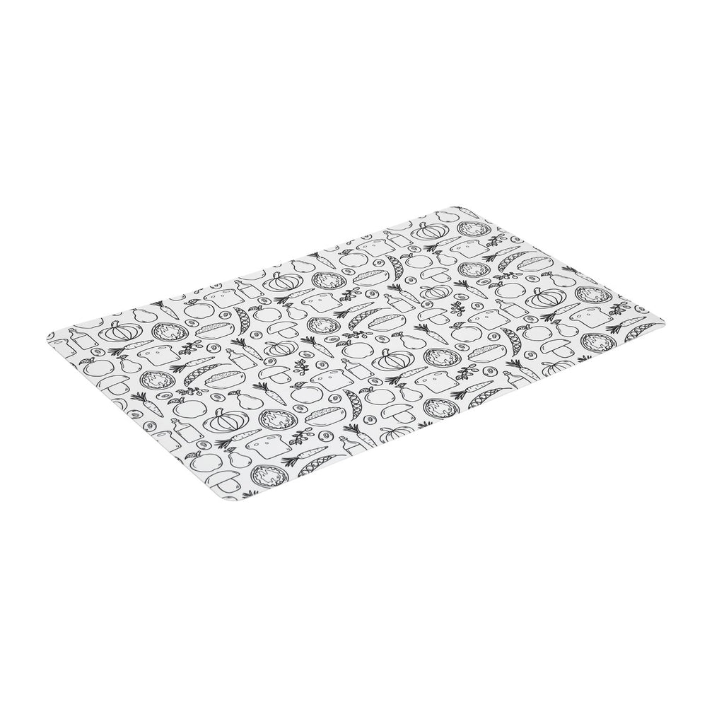 Doodle Print EVA Placemat Set of 4- Black
