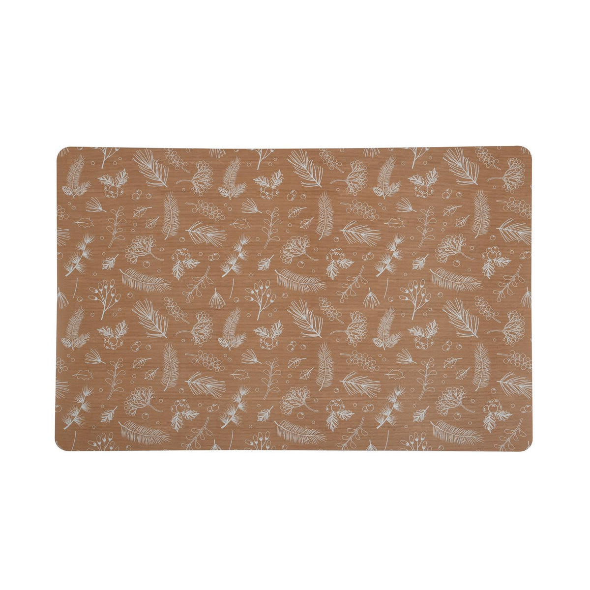 Leafy Printed EVA Placemat Set of 4- Brown