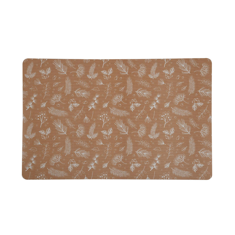 Leafy Printed EVA Placemat Set of 4- Brown