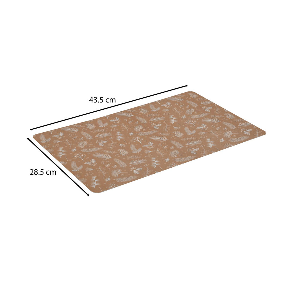 Leafy Printed EVA Placemat Set of 4- Brown