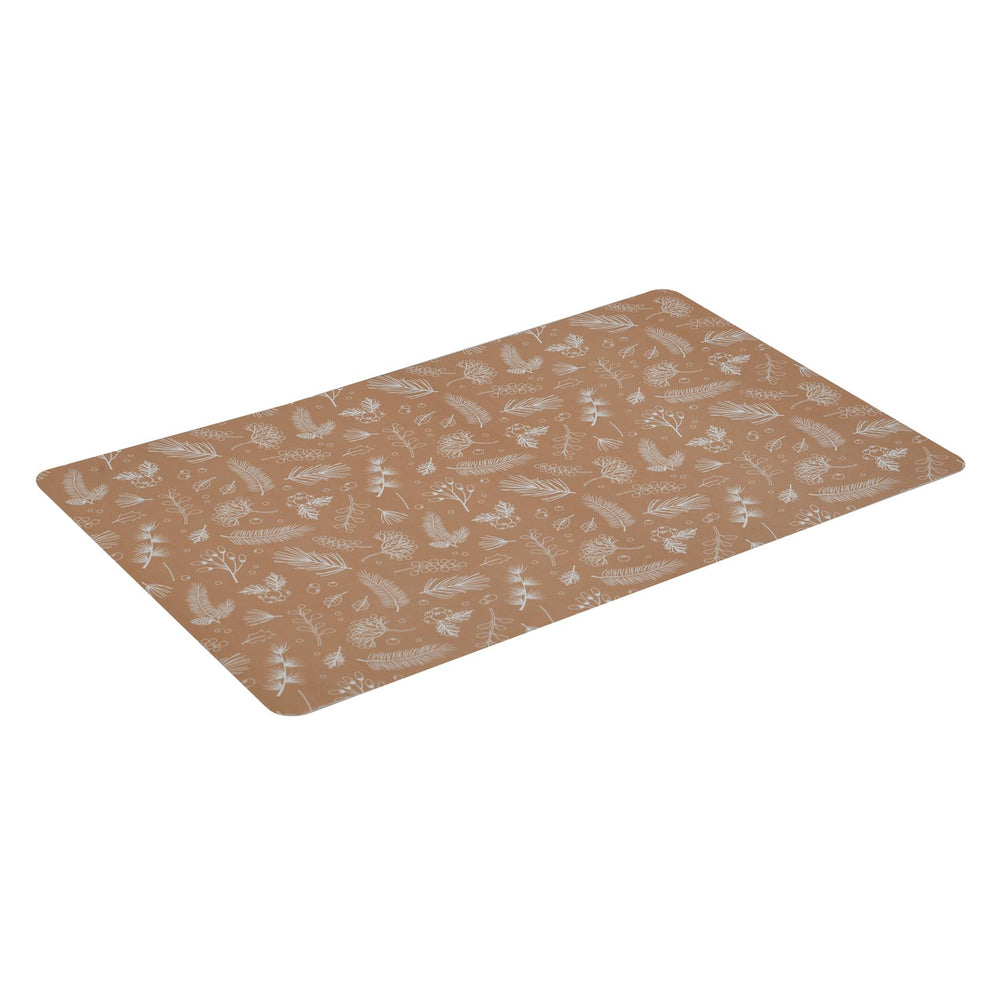 Leafy Printed EVA Placemat Set of 4- Brown