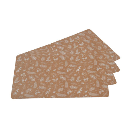 Leafy Printed EVA Placemat Set of 4- Brown