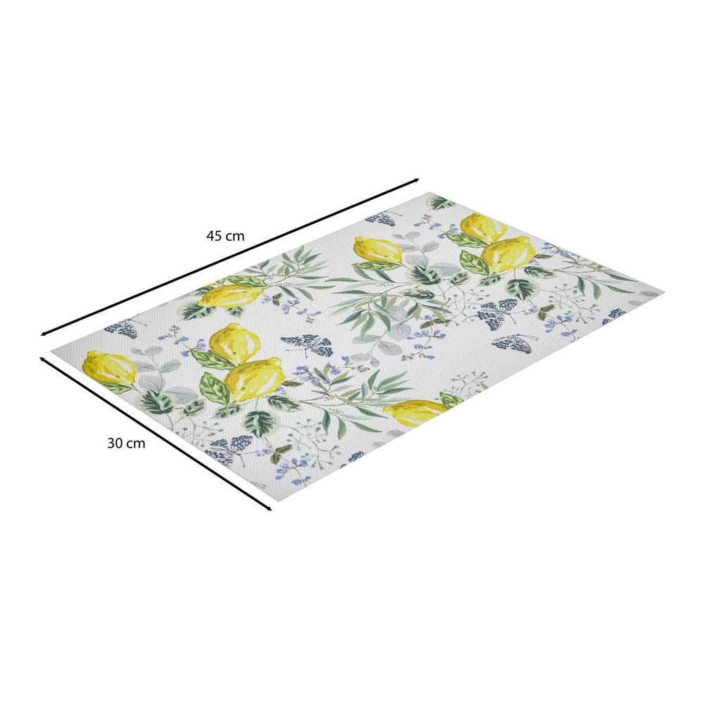 Lemon PVC Placemat Set of 4- Yellow