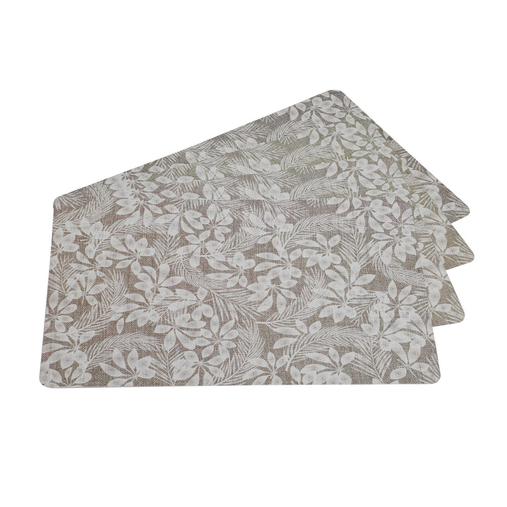 Floral Print EVA Placemat Set of 4- Beige