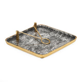 Metal Tissue Holder with Clip- Black & Gold
