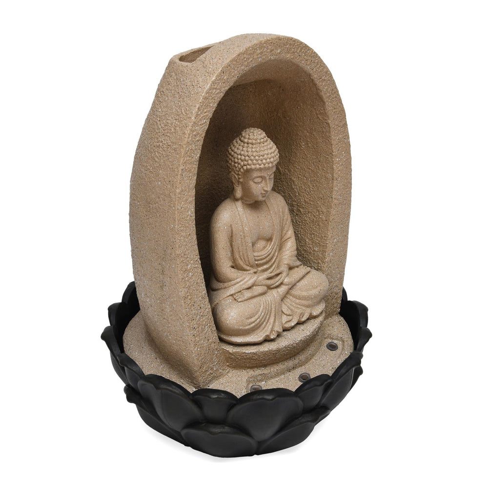 Meditating Buddha Wanter Fountain- Sand