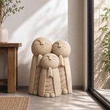 Trio Monks Polyresin Outdoor Showpiece- Sand