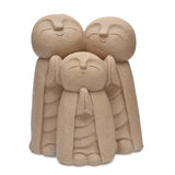 Trio Monks Polyresin Outdoor Showpiece- Sand