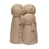 Trio Monks Polyresin Outdoor Showpiece- Sand