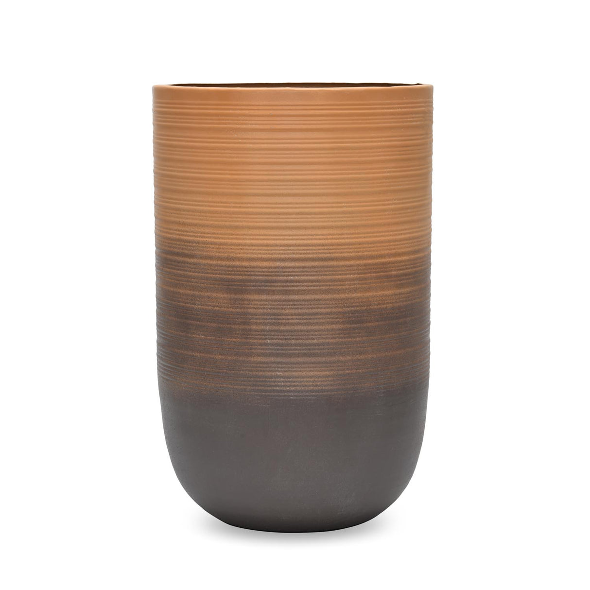 Bullet Shape Ombre Metal Planter- Beige