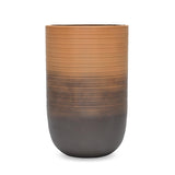 Bullet Shape Ombre Metal Planter- Beige