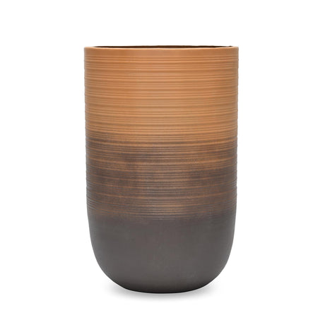 Bullet Shape Ombre Metal Planter- Beige