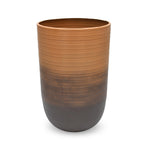 Bullet Shape Ombre Metal Planter- Beige