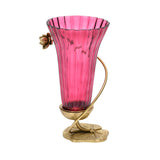Swirl Lotus Tall Vase- Pink & Gold