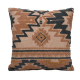 Nature Motif Embroidered 16" x 16" Cushion Cover- Multicolor