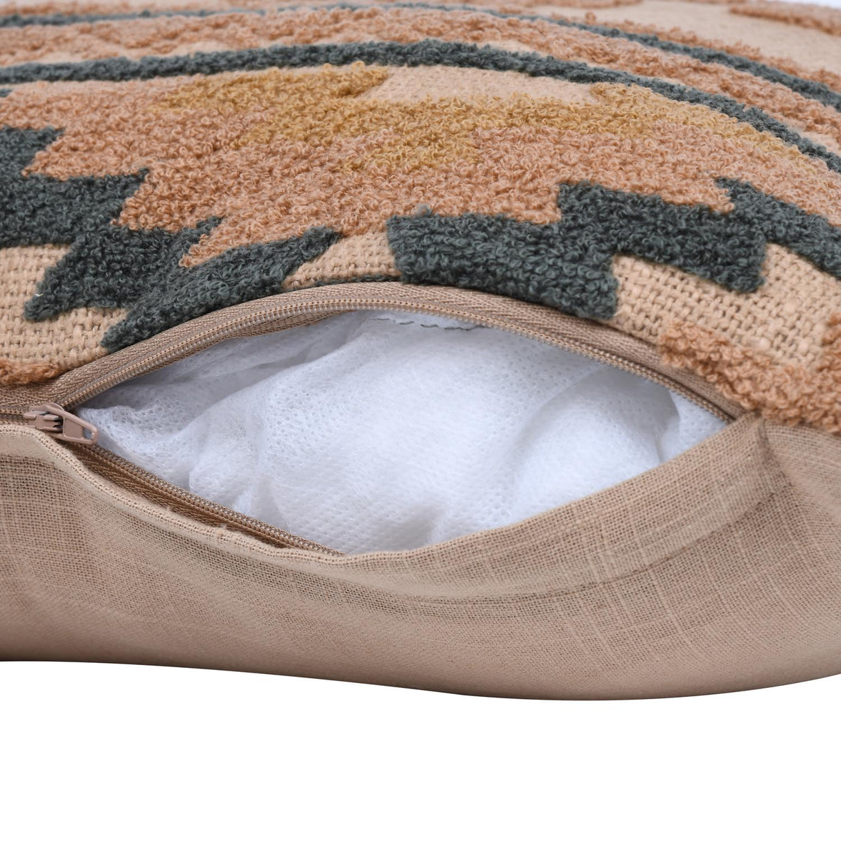 Nature Motif Embroidered 16" x 16" Cushion Cover- Multicolor