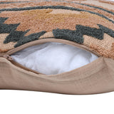 Nature Motif Embroidered 16" x 16" Cushion Cover- Multicolor