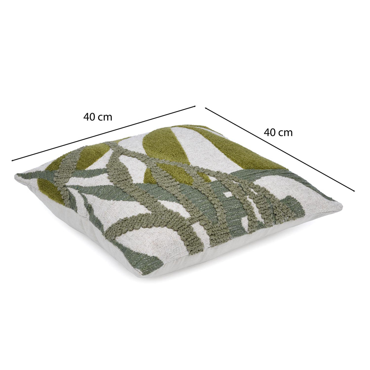 Tropical Embroidered 16" x 16" Cushion Cover- Green