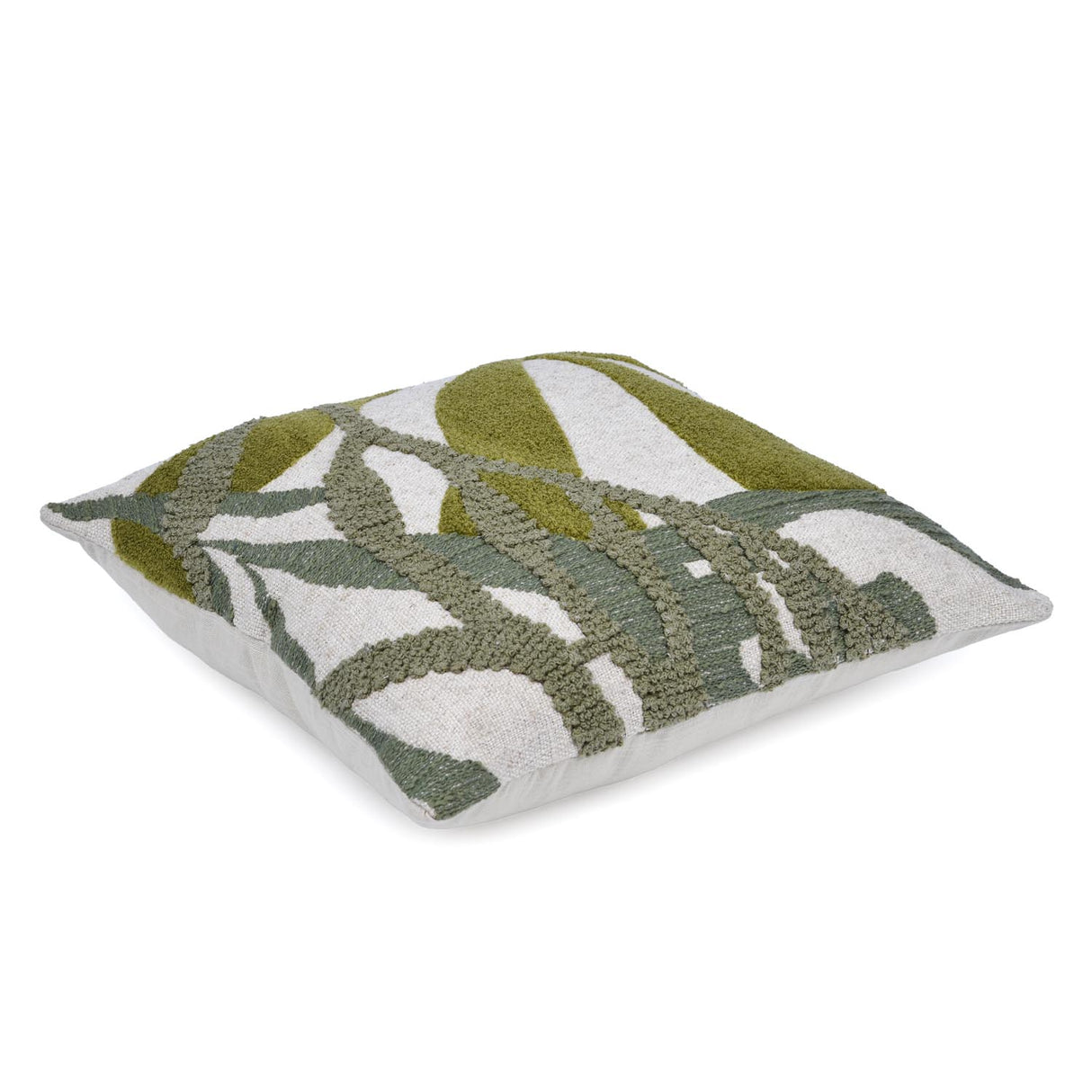 Tropical Embroidered 16" x 16" Cushion Cover- Green