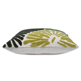 Botanical Embroidered 16" x 16" Cushion Cover- Green
