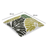 Botanical Embroidered 16" x 16" Cushion Cover- Green
