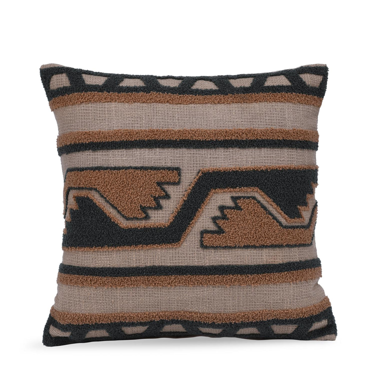 Natural Accent Embroidered 16" x 16" Cushion Cover- Multicolor