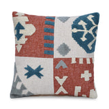 Rustic Bloom Embroidered 16" x 16" Cushion Cover- Multicolor