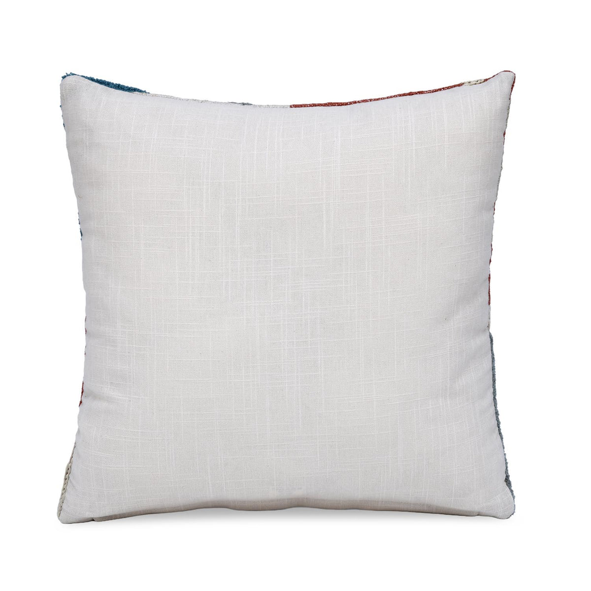 Rustic Bloom Embroidered 16" x 16" Cushion Cover- Multicolor