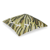 Leaf Radiance Embroidered 16" x 16" Cushion Cover- Green