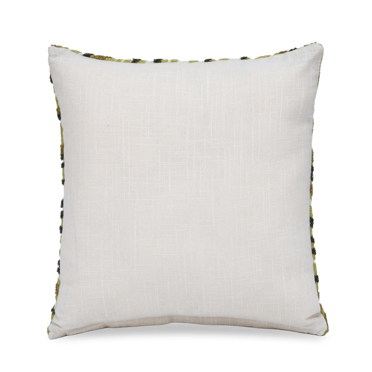 Leaf Radiance Embroidered 16" x 16" Cushion Cover- Green