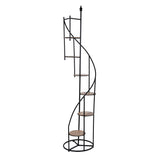Tall Spiral Planter Stand- Brown and Black
