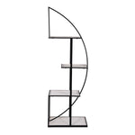 Modern Arch Metal Planter Stand- Ivory & Black