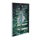 Walking Girl Canvas Painting- Multicolor