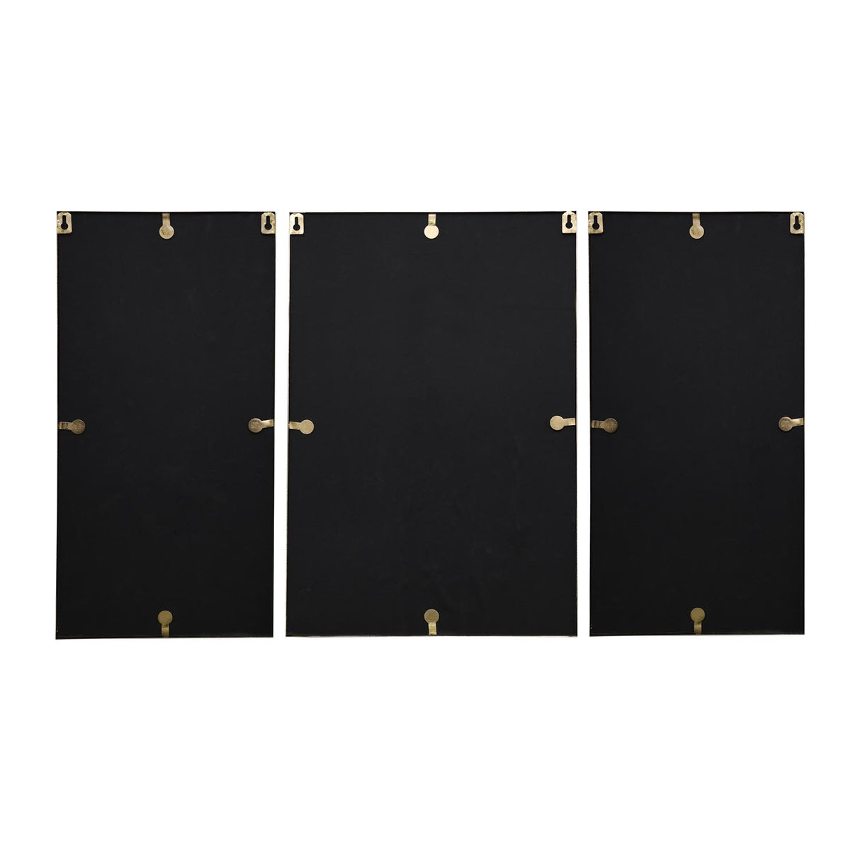 Buddha and Lotus Wall Art Set of 3 - Gold and Brown