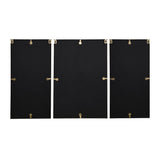 Buddha and Lotus Wall Art Set of 3 - Gold and Brown