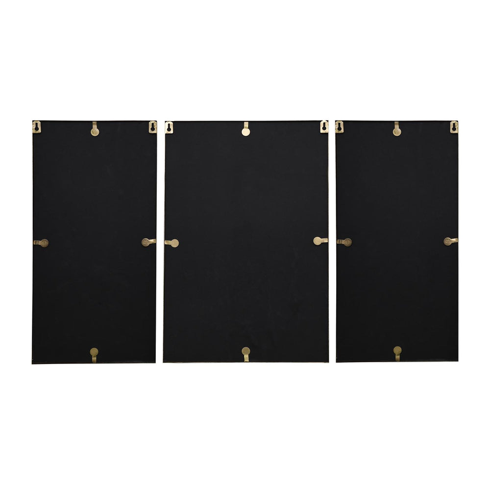 Buddha and Lotus Wall Art Set of 3 - Gold and Brown