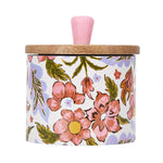 Small Round Wooden Cannister- Pink