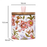 Medium Round Wooden Cannister- Pink