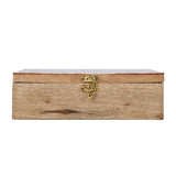 Wooden Masala Box With Stainless Steel Bowls- Yellow