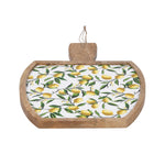 Wooden Cheese Board With Handle- Yellow