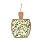 Wooden Cheese Board With Handle- Yellow