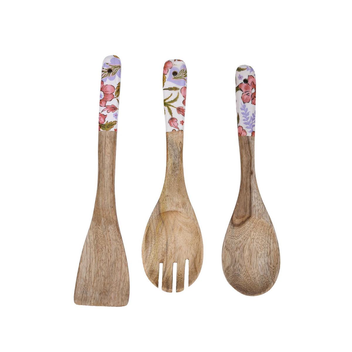 Wooden Spatula Set of 3- Pink