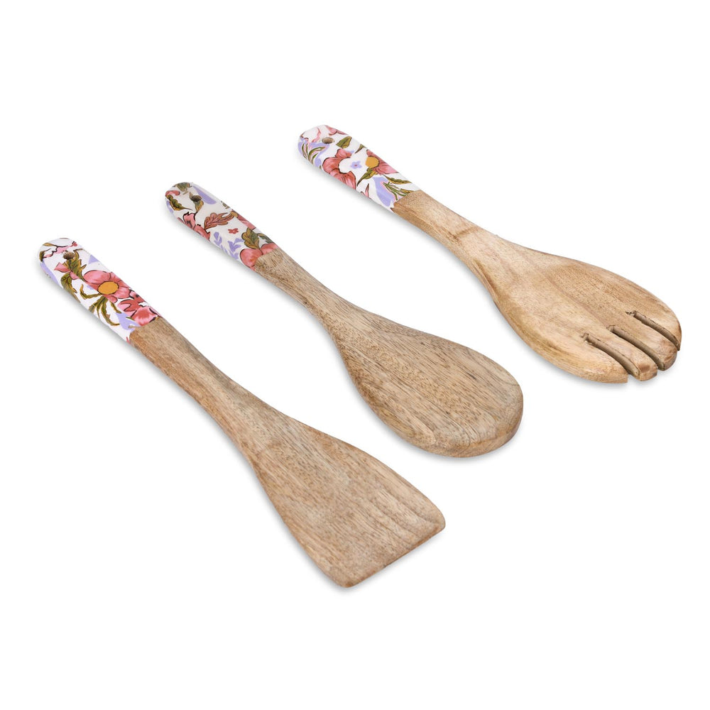 Wooden Spatula Set of 3- Pink