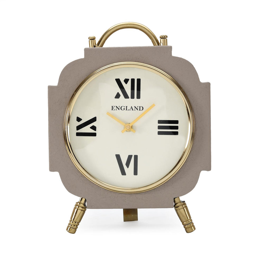 Classic Moroccan Table Clock- Taupe