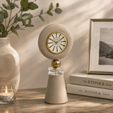Round Table Clock with Stand- Taupe