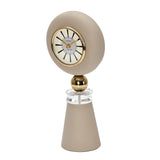 Round Table Clock with Stand- Taupe