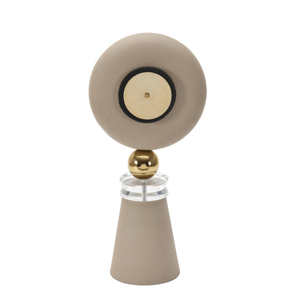 Round Table Clock with Stand- Taupe