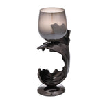 Tidal Splash Large Candle Holder- Grey