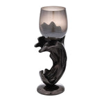 Tidal Splash Large Candle Holder- Grey